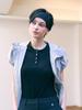 Beomyudageulaeseu Mother-Of-Pearl Button Henley Neck Silket T-Shirt-Black