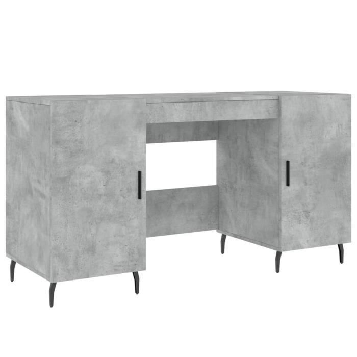 VidaXL Bureau gris béton 140x50x75 cm bois d'ingénierie 829568