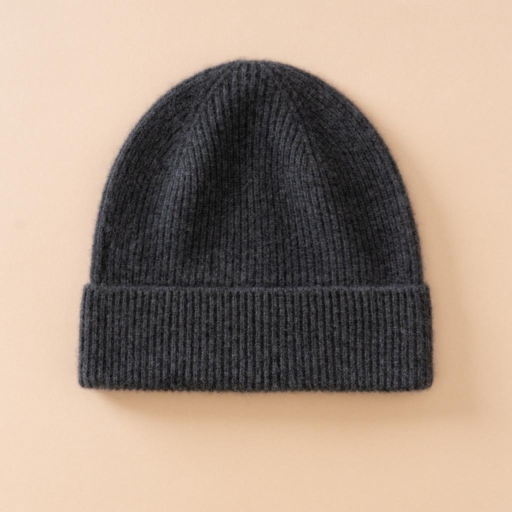 % Pure Cashmere Top Luxury Women's Solid Color Simple Wind First-line Knitted Seamless Headgear Average Size