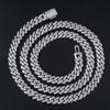 8mm Hip Hop Jewelry Diamond Iced Out Silver Thick Cuban Link Chains for Girl Cuban Necklaces Women