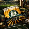 Oakland Team Blanket Lightweight Flannel Bedding Blanket Perfect for Travel, Camping, Living Rooms, Offices, Sofas, Fan Christmas Gift