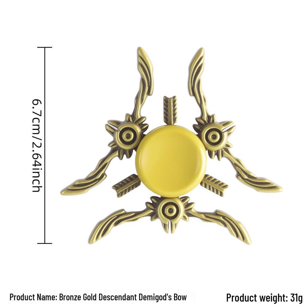 Ancient Bronze Zinc Alloy Cross Fingertip Spinner - EDC Decompression Toy  