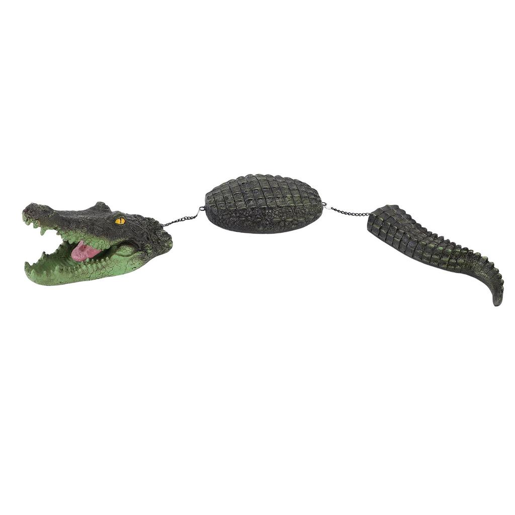 3 Segment Floating Alligator Decoy Floating Artificial Alligator Pool Statue for Pond Outdoor Yard Decoration
