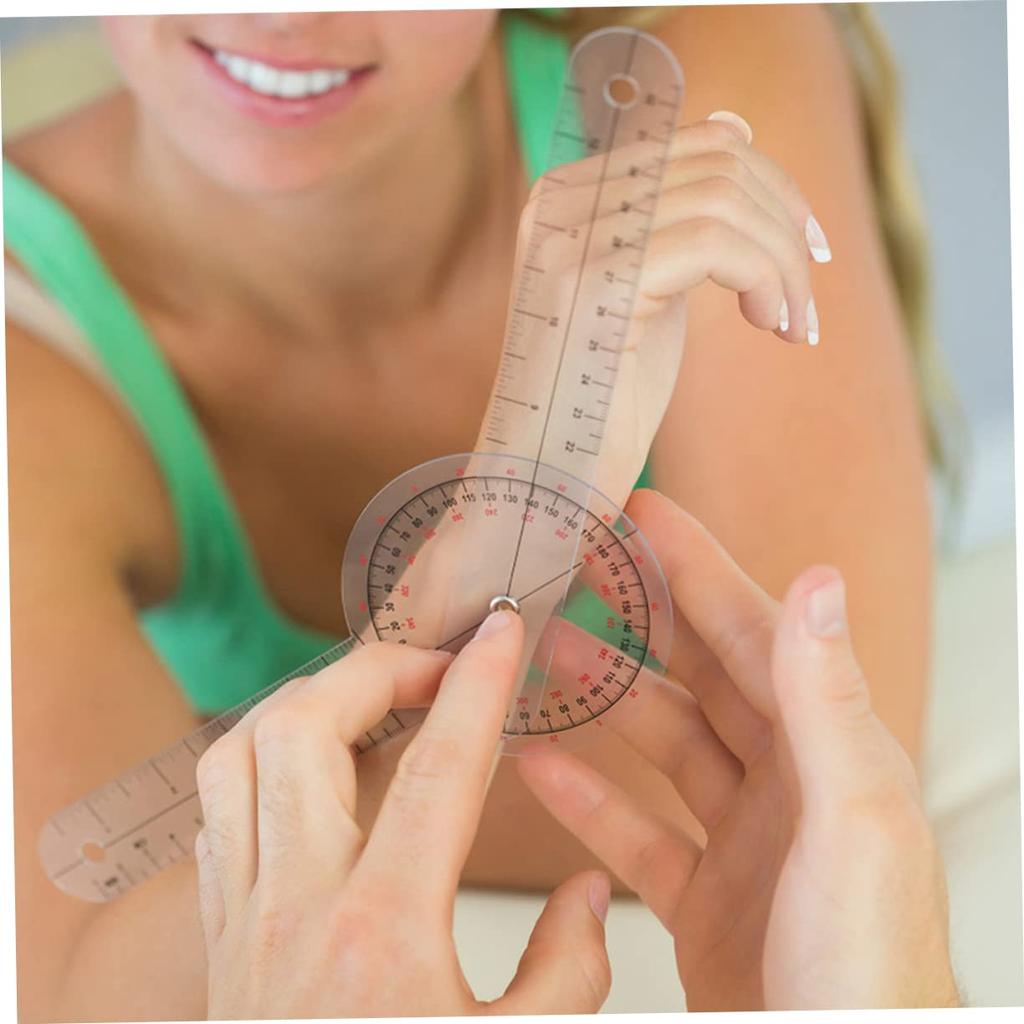 POPETPOP 6-częściowy mały goniometr, goniometr palcowy, kątomierz stawowy, goniometr elastyczny, goniometr obrotowy, kątomierz