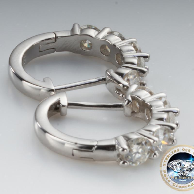 Gica Gema 1CT/2CTzircon Earrings 925 Sterling Silver Ear Hook Women's Luxury Fine Jewelry Daily Gift