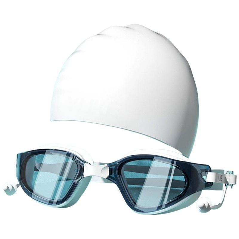 

Profession Anti-fog Swimming Goggles Swimming Glasses with Swimming Caps for Men Women Youth No Leaking Full Protections