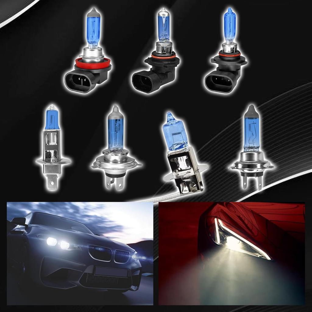 9006 Headlight Bulb 9006 Halogen Head Light Bulbs, Ultra White Halogen Headlight Bulb 12V 100W High Beam Low Beam Fog Light Bulbs, Universal Light