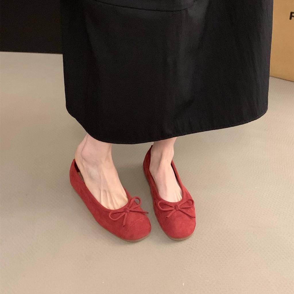 French small fragrant silver single shoes women's shoes spring and autumn 2025 new summer flat small red gentle evening shoes
