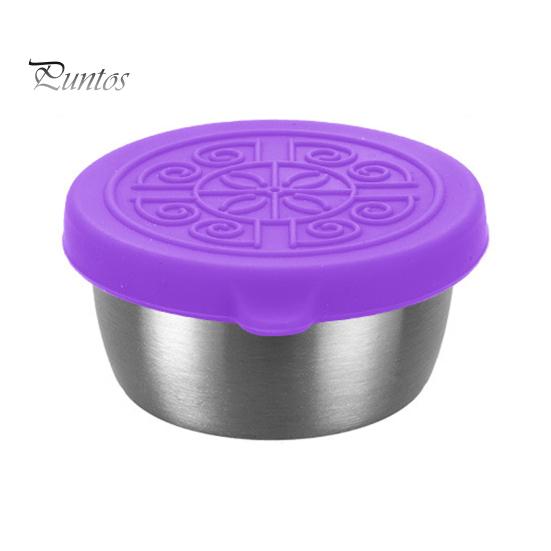 304 Stainless Steel Sauce Cup with Silicone Lid Leak Proof Easy To Clean 40ml Sustainable Cocktail Shaker