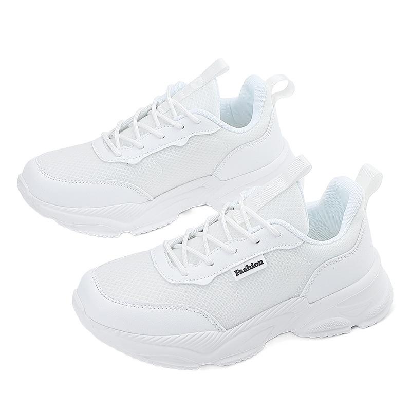 Women's shoes new spring and summer mesh breathable platform sports shoes women's running shoes casual white shoes
