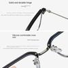 Fashion Square Reading Glasses Anti Blue Light Metal Frame Presbyopic Glasses for Men Women 0 To +4 0 Computer Eyewear
