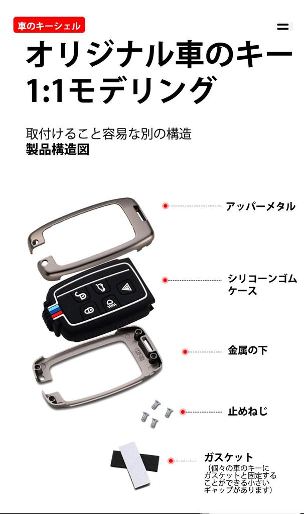 SANRILY Smart Key Case for Land Key Key Cover for Range Rover Range Rover Comfortable to the Protects Resists Dirt and Made of Black ABS Rover,