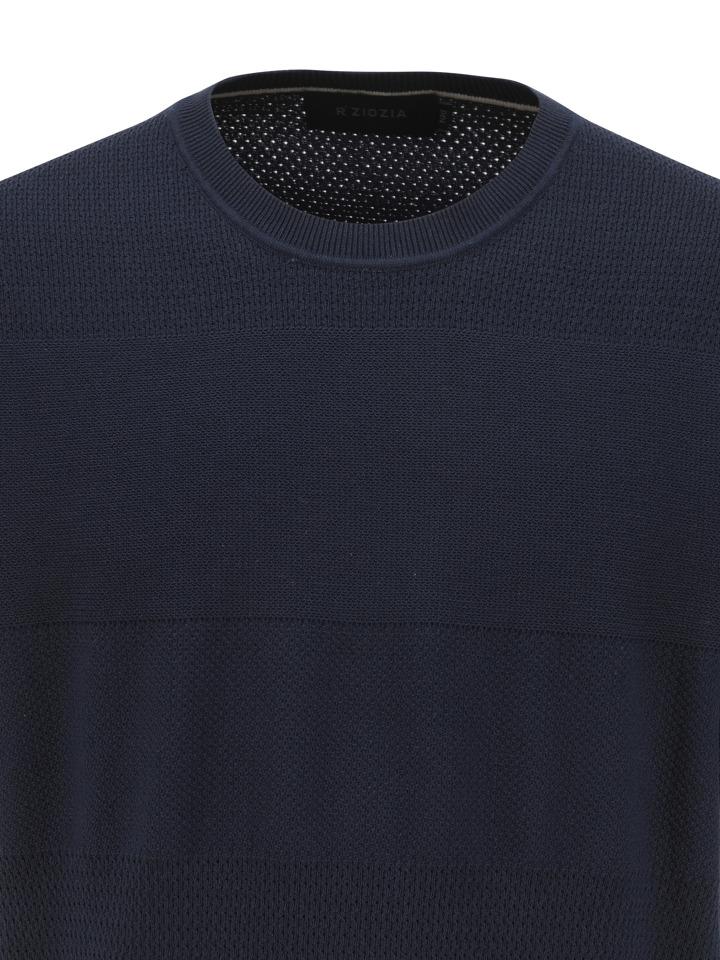 ZIOZIA Men'S) Miracle Block Knit Short Sleeve Sweater_Aaf2Er1102Nv