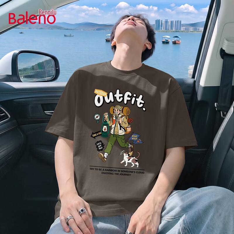Baleno Men s Pure Cotton Graphic Tee XL