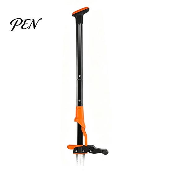 Long Handled Weed Puller Stand Up Puller, Handle 4-Claw Weeding Tool, Easy-Eject Mechanism, Garden Tool for Seniors Hand Weeder Lawn, Remove