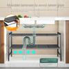 Adjustable Double Layer Shelf Floor Stand Storage Rack Under Sink Kitchen And Household Storage Rack Multifunctional