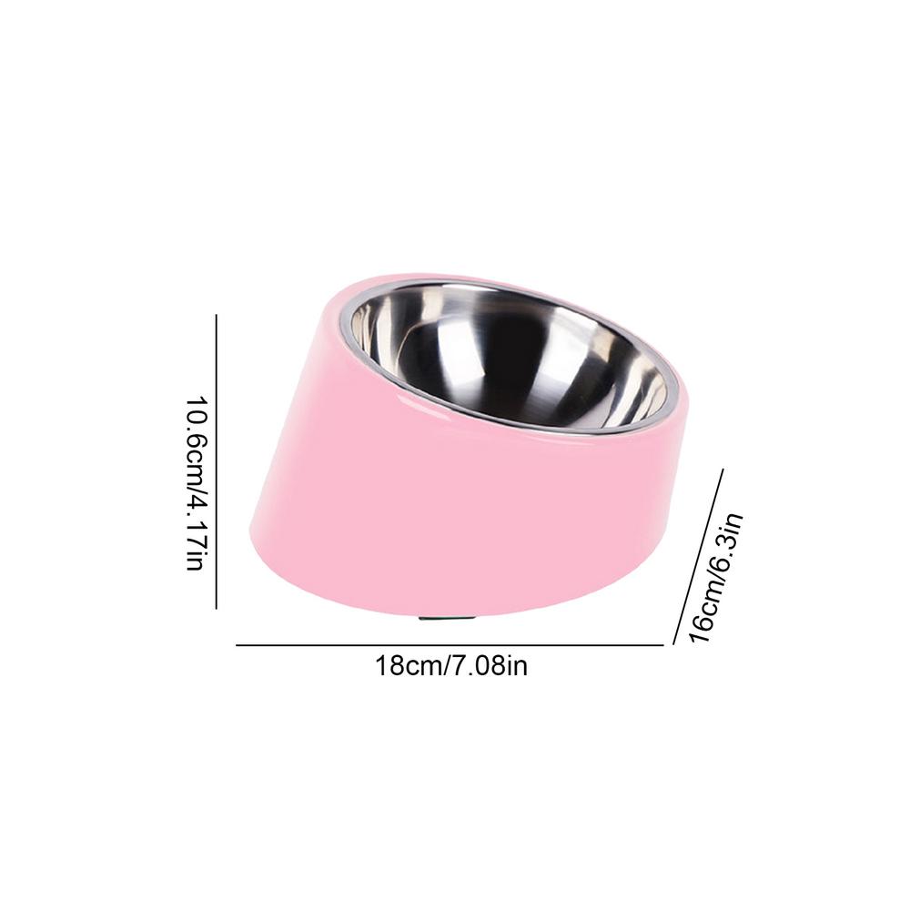 

Tilted Cat Bowl Stainless Steel Cat Bowls Removable Stainless Steel Anti-slip Tilted Cat Bowl For Cats And Puppy Backflow