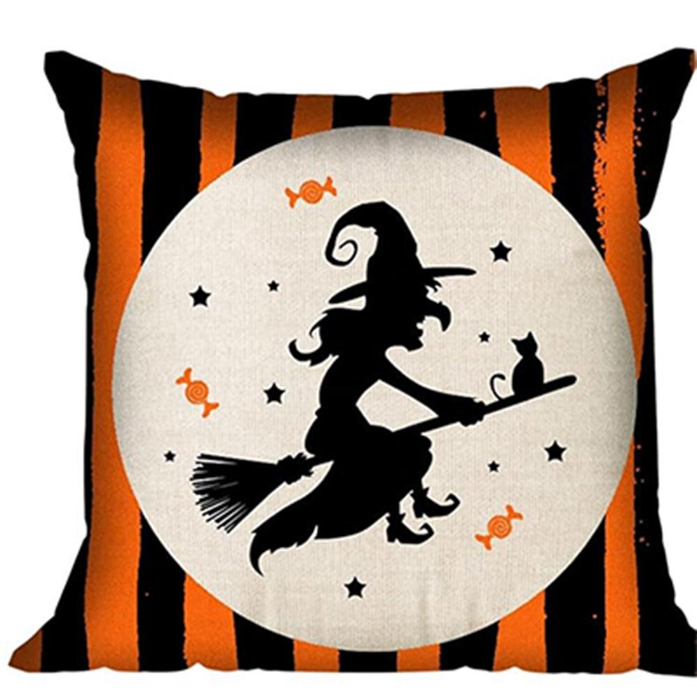 Spooky Halloween Pillows: Witch, Pumpkin, Truck & Haunted House Designs Sofa cushion cover, holiday party decoration, gift