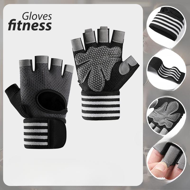 

Износостойкие Дышащие и Нескользящие Напульсники Тренировочные Фитнес Тяжелая атлетика Перекладина Гантели Мужские и Женские Перчатки без пальцев M