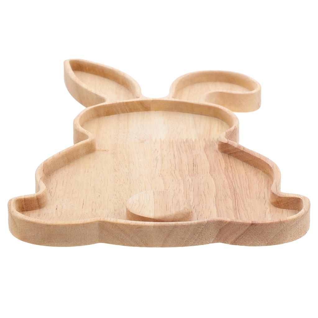 Rabbit Serving Tray Desktop Wood Plate Fruit Wooden Delicate Bunny Shaped Board Decor Baby Snack Containers Pizza Easter