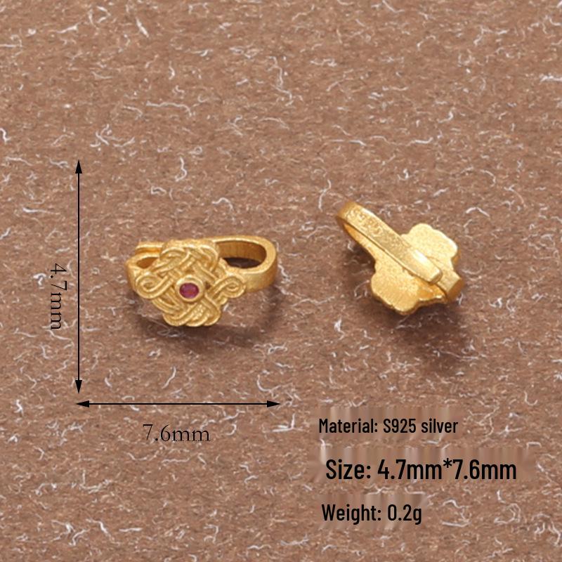 Gold Plated S925 Silver Butterfly Pearl Zircon Clasp DIY Bracelet Connector P24