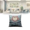 Decorative Anime Owl Cushion Removable Linen Cover Soft Polyester Filling Couch