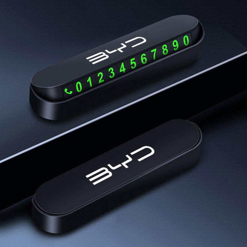 Car Temporary Parking Card Phone Number Card Plate Telephone Number Stop For BYD Atto 3 Yuan Plus Song Plus Seal Dolphin Sealion