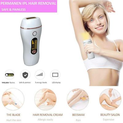 12V Bílý Profesionální 990000 Laserový Epilátor Bezbolestný IPL Systém Odstraňování Ochlupení Pro Ženy Bikini Obličej Tělo Permanentní Odstraňovač Ochlupení