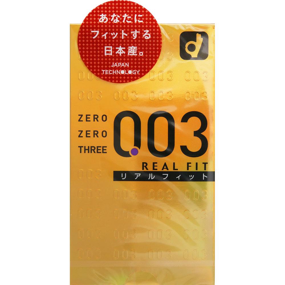 okamoto Zero Zero Three Real Fit Natural 10 Pcs Pack of 1 Standard Type Condom with a Thinness of 0.03 Mm. Pack of 1