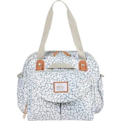 Diaper Bag - BÉABA - Geneva - Cherry Blossom - Large Capacity - Stroller Attachments - Accessories Included