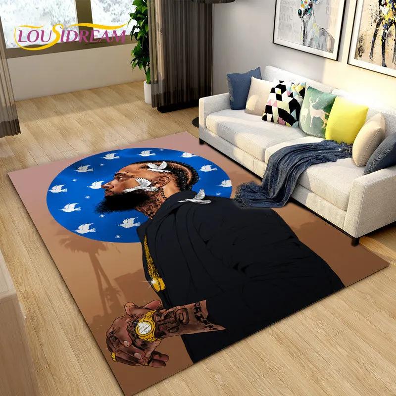 Legend Star Hip Hop Art Rapper Area Rug Large,Carpet Rug for Living Room Bedroom Sofa Doormat Decoration,Kids Non-slip Floor Mat