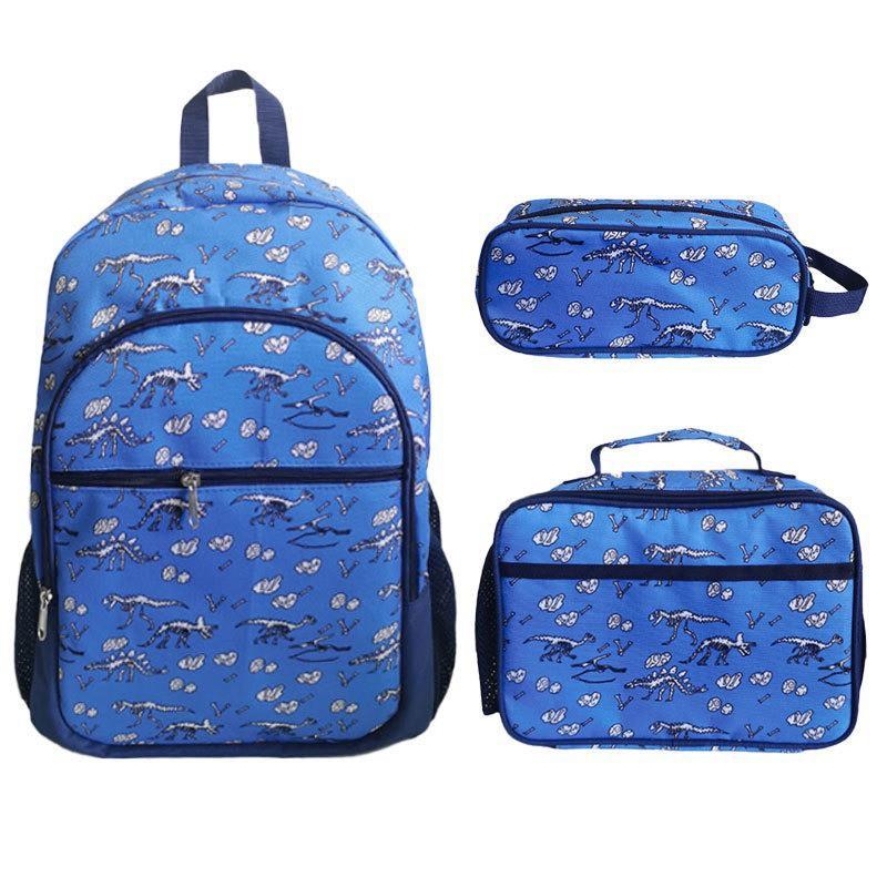 Kids School Backpack Set With Insulated Lunch Bag Pencil Case - Oxford Fabric Lightweight Cute Design Grades 1-2