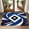 Hamburger SV Football Design Crystal Velvet Rug Soft Decorative Mat for Bedroom Entrance