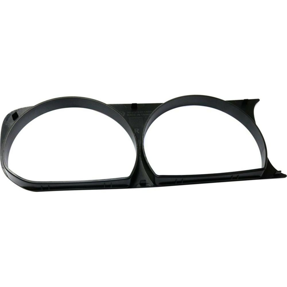 2x Front Headlight Lamp Bezel Trim for 2008-14 Dodge Challenger Black 68051527AA