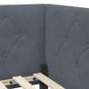 Corner Bed Frame Dark Grey 80 X 200 Cm Velvet