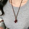  Minimalist Plush Pony Pendant Long Necklace For Women Vintage Leather Rope Sweater Chain Jewelry Accessories Gifts