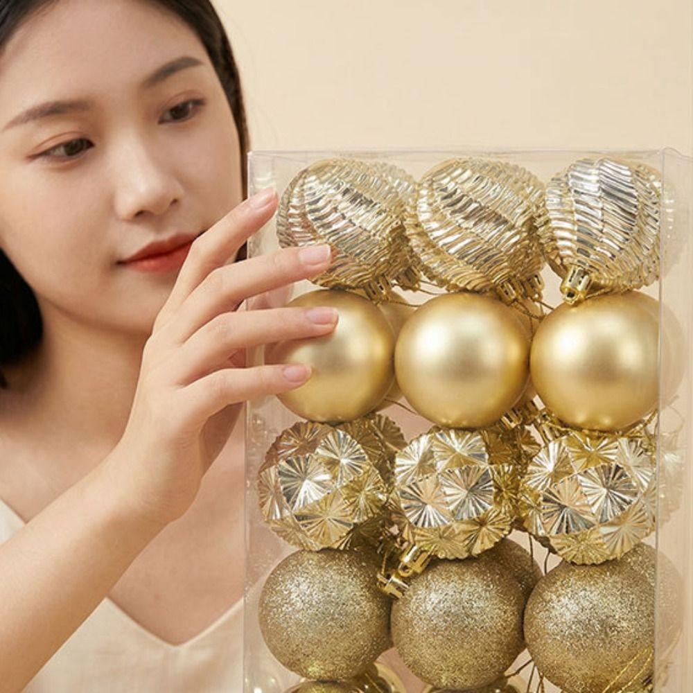 36PCS Tree Decor Set Xmas Tree Ornaments Holiday Party Supplies  Christmas Tree Decorating