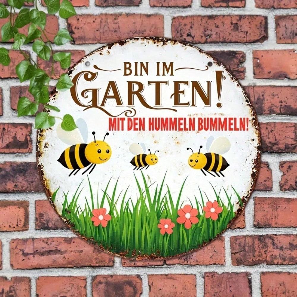 

Aluminum Beer Garden Sign Bumblebee Tin Sign Retro Metal Plaque Wall Decor 2D Flat Vintage Home Bar Man Cave Garage 20x20 різнокольоровий