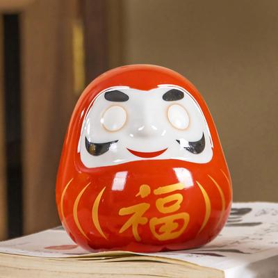 Daruma Doll Figurine Decor Craft Versatile Gifts Ornament Sculpture Statue for Tabletop Office