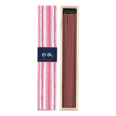Kayuragi White Peach Sticks 40 Pieces with Incense Stand X 3 Pieces [Set Product]