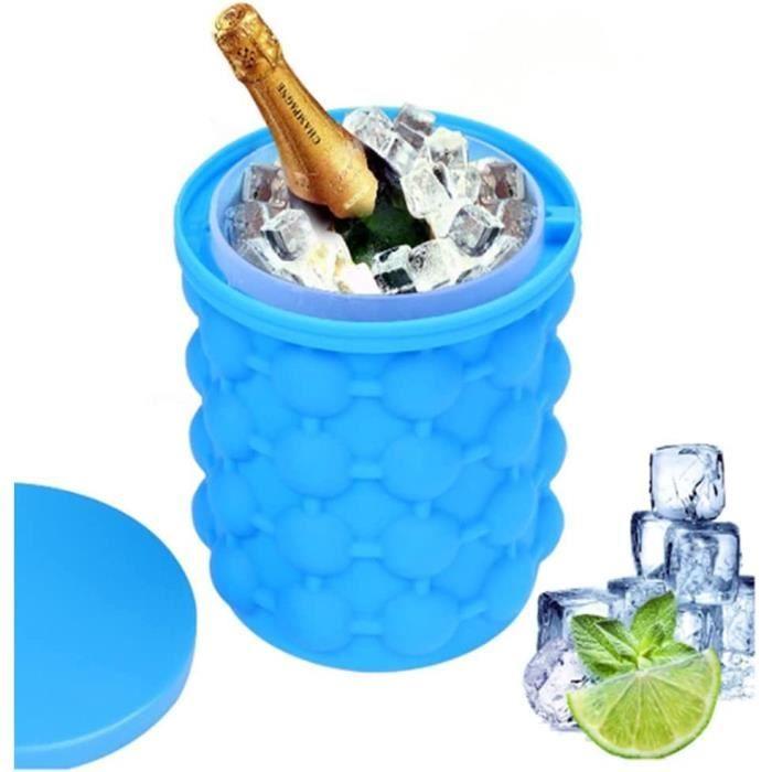 Tavă de gheață din silicon, găleată mare de gheață 2 în 1, găleată de gheață cu răcire rapidă, găleată de gheață pentru fabricati[45]