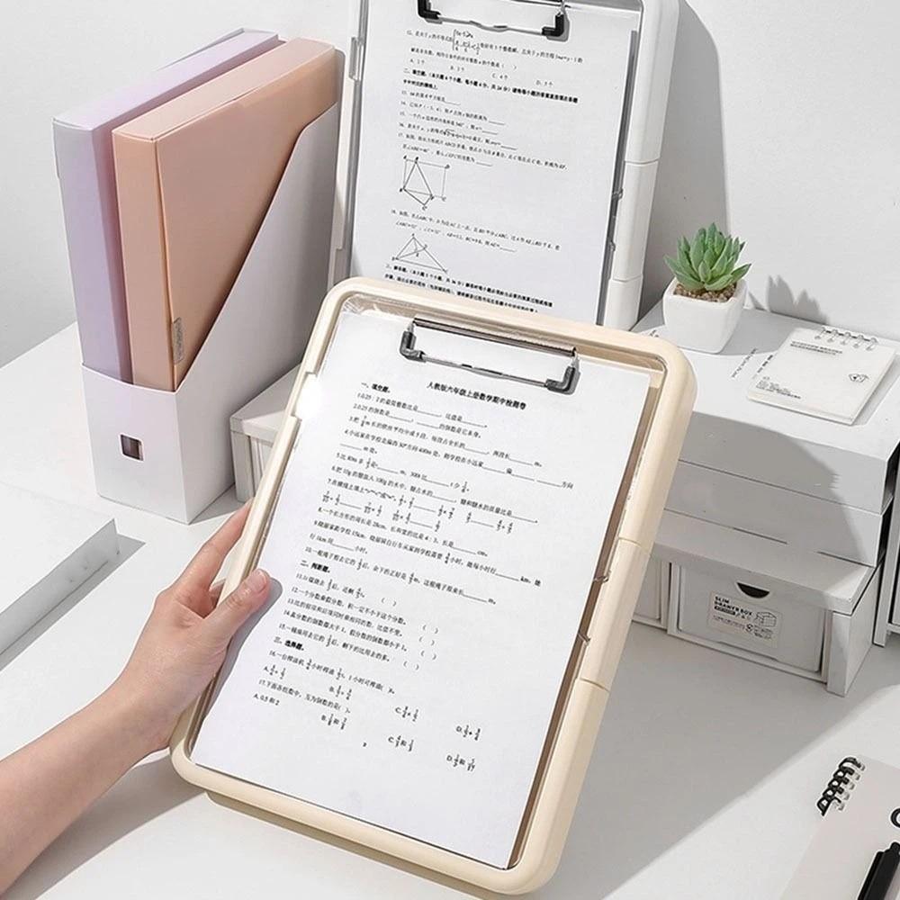 with Storage A4 Clipboard Large Capacity Document Organizer Multi Functional Folder Student Use