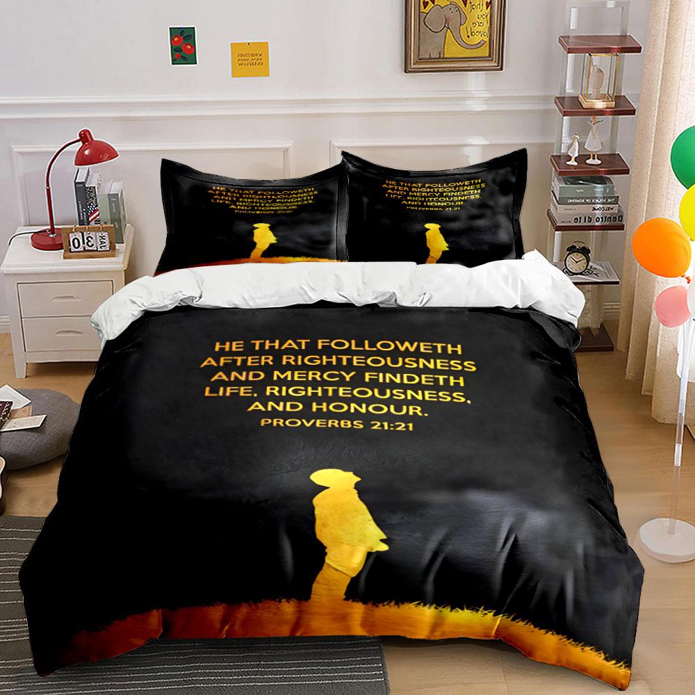 Silhouette, text, yellow gradient. Bedding sets Duvet cover sets Duvet covers Pillowcases(1* Duvet Cover 2* Pillowcases without duvet insert) 135x200cm