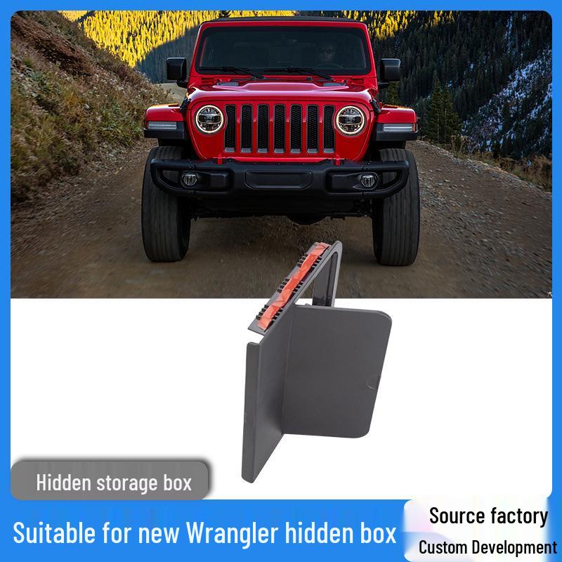 2018-2023 Jeep Wrangler Hidden Armrest Storage Box, Jeep JL Interior Multi-Functional Organizer Armrest Box Interior
