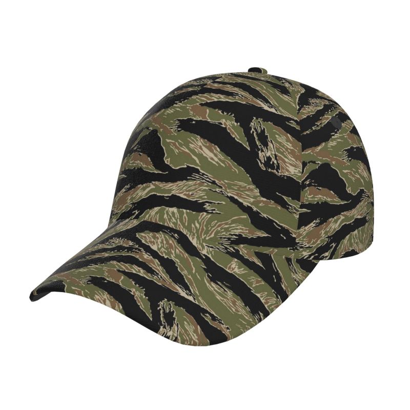 

Tiger Stripe Camouflage Military Camo Baseball Cap Unisex Adjustable Hip Hop Hat Sun Hats Outdoor Casual Sports Snapback Cap Adjustable