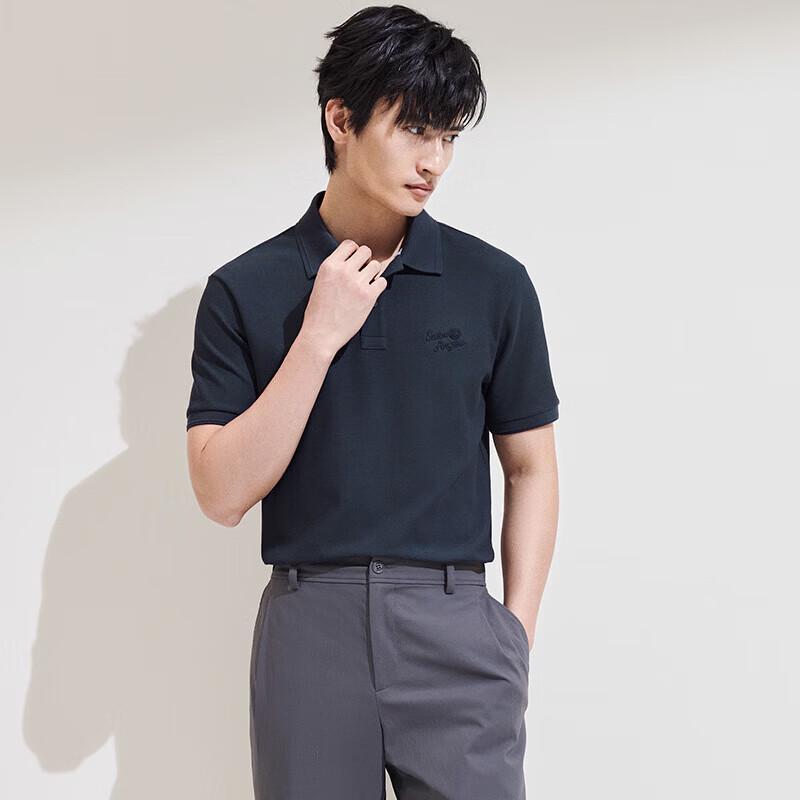Baoxiniao Men's Short Sleeve Solid Color Polo Shirt