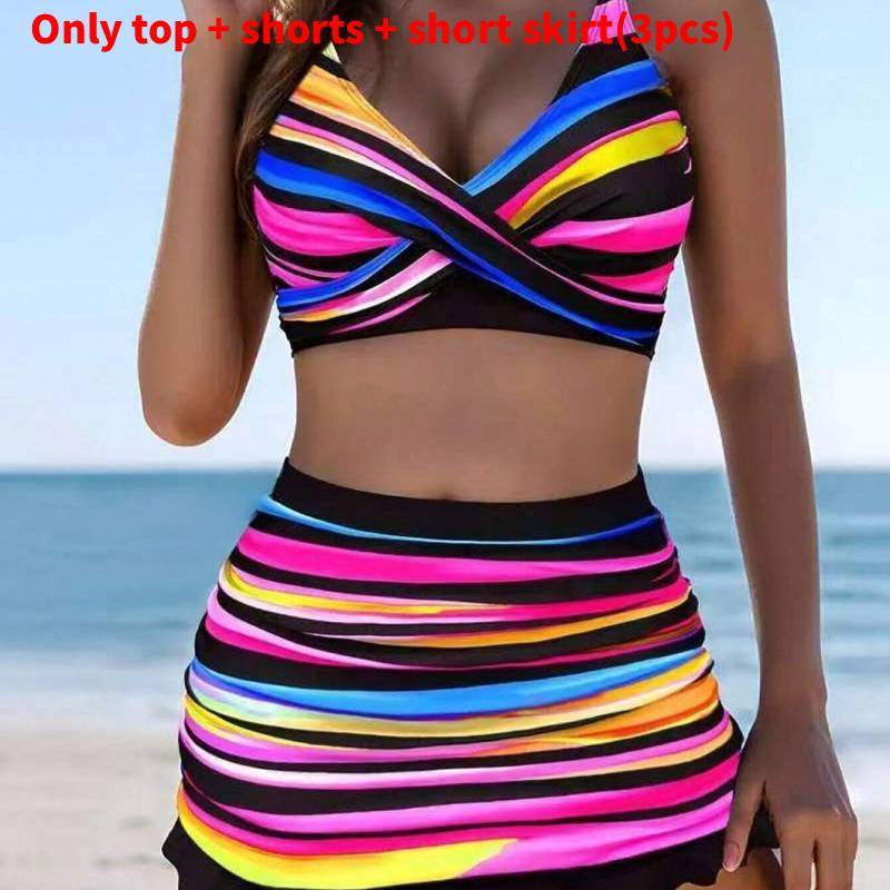 Womens Striped Onepiece Swimsuit With Pushup Fabric For Water Sports Enthusiasts