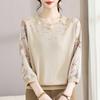 Elegant Women's Seven-Sleeve Knit Top - Fashionable, Comfortable, and Loose-Fit Mother's Wear