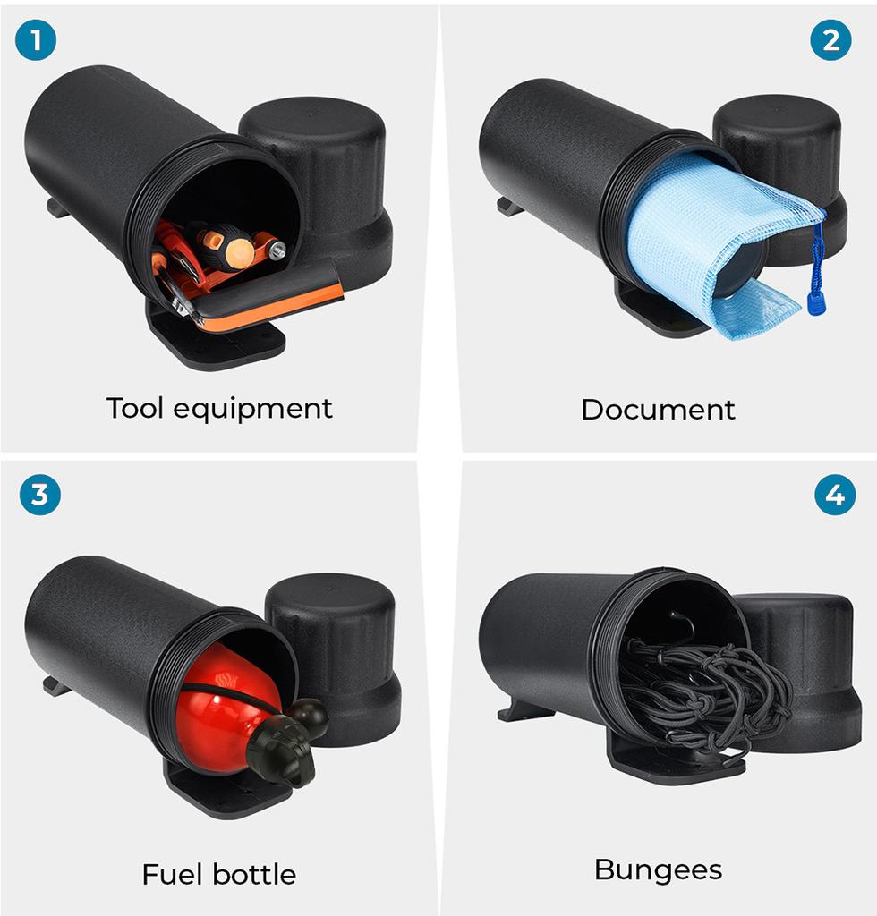 Motorcycle Off-Road Universal Waterproof Tool Tube Gloves Raincoat Storage Box Cap Holder Canisters Tool Repair Box Document Hol