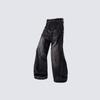 Retro Embroidered Curved Knife Denim Pants Water Washed Distressed Wide Leg Jeans Men Women